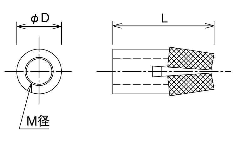 黄銅 ダッヂインサート HSD