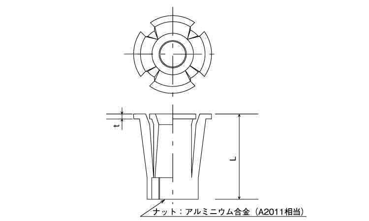 ナイロン ナットインサートNNI