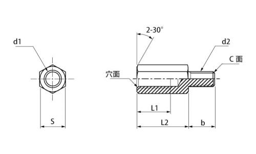 ECOーFE異径六角支柱(MーM