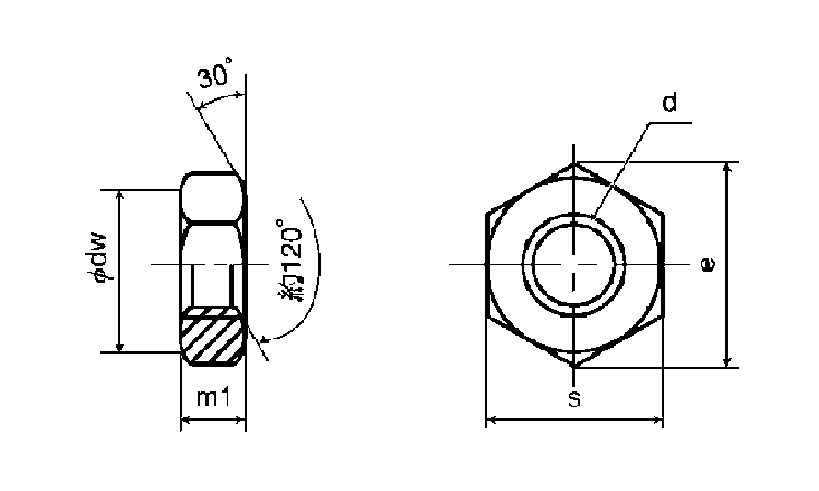 小形六角ナット(3種(細目 8.0