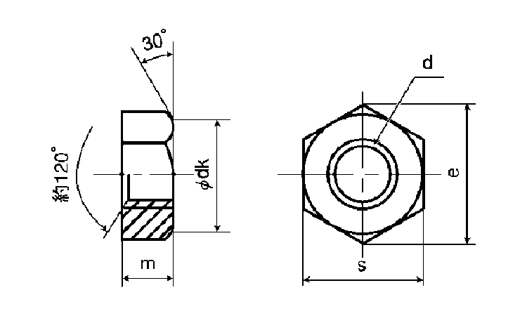 S45C(A)六角ナット(1種 6.0