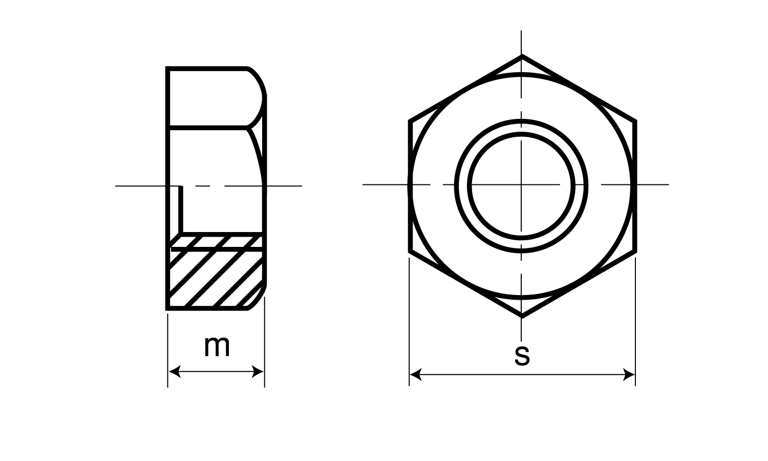 小形六角ナット(1種ウィット輸入 3/8