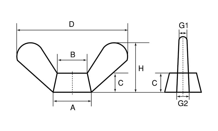 蝶ナット(1種(UNC 3/8