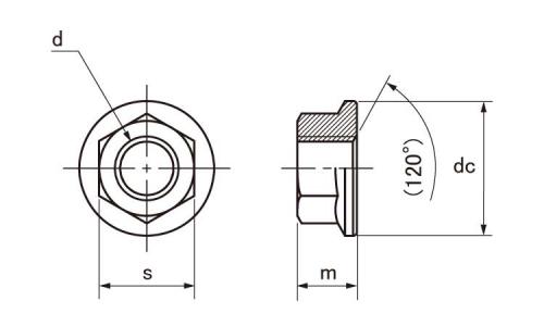 フランジナット(セレート付(細目 8.0
