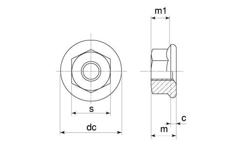 フランジナット(ツバ大(セレート無 3.0