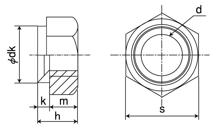 パイロット付六角ナット 3.0