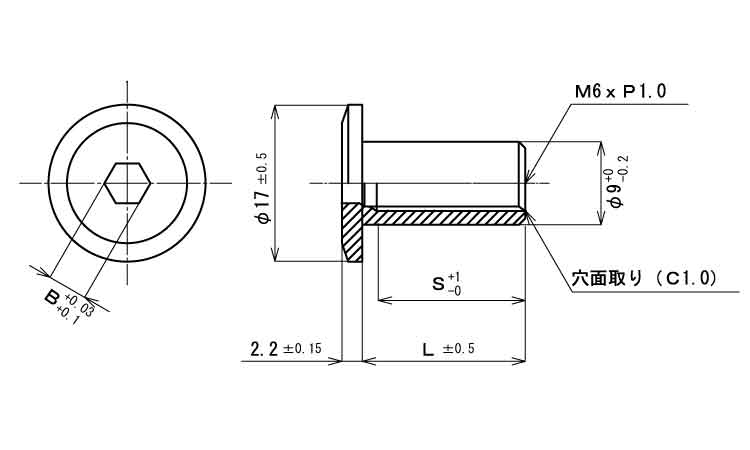 JCN(六角穴4平D=17安達製 12.0 6.0