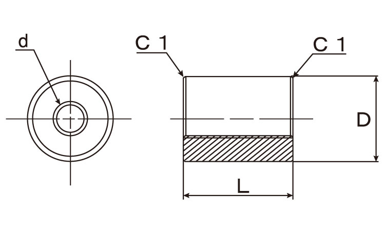 溶接用丸ボス(ウィット 3/8