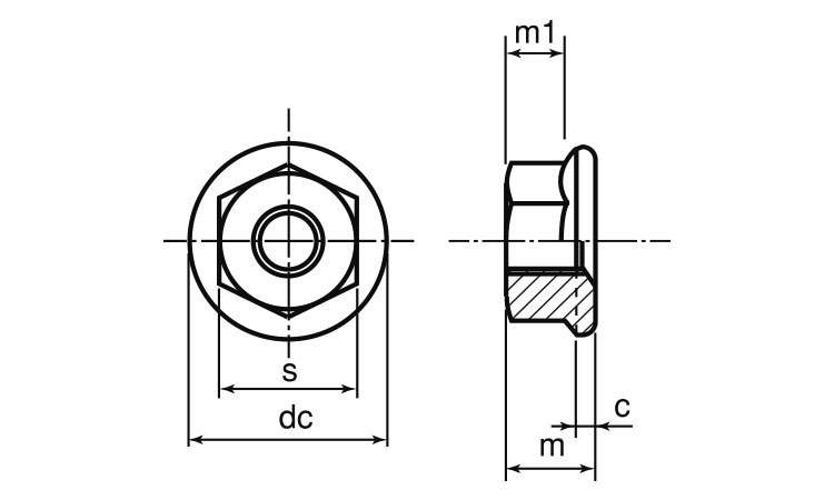 フランジナット(セレート無(輸入品 4.0