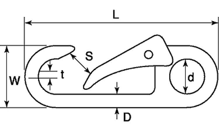 スナップフック DA型 5.0