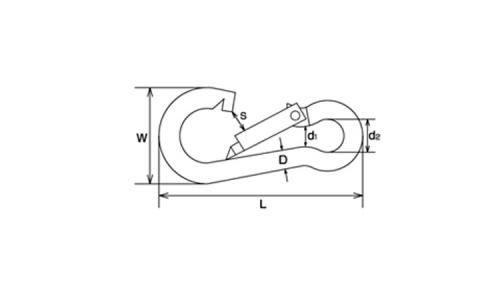 アルミ スナップフック(ALB 5.0