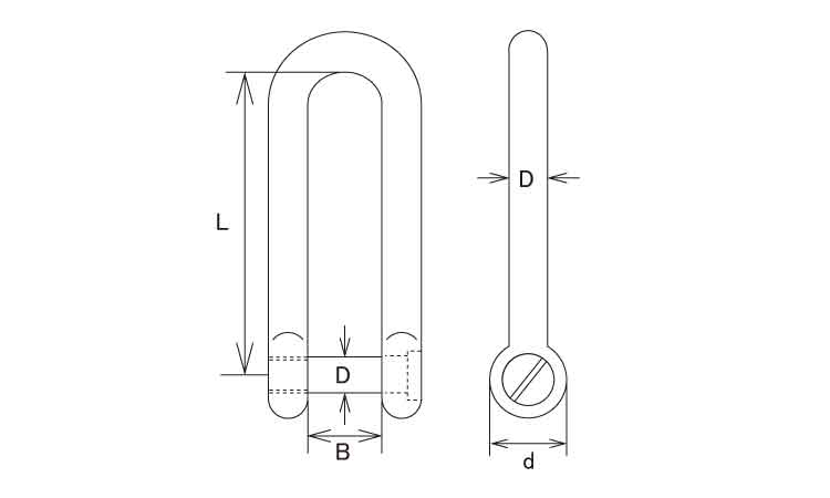 ロング沈みシャックル 4.0