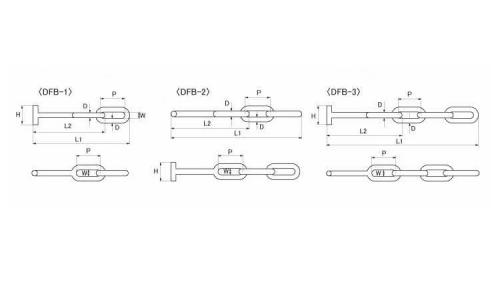 車体ドア留メ金具(B型・DFB 1.0