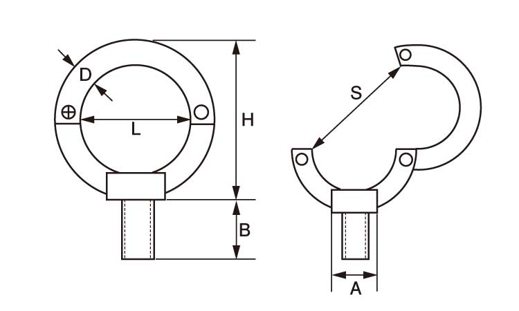 オープンアイボルト(ブねじ 6.0