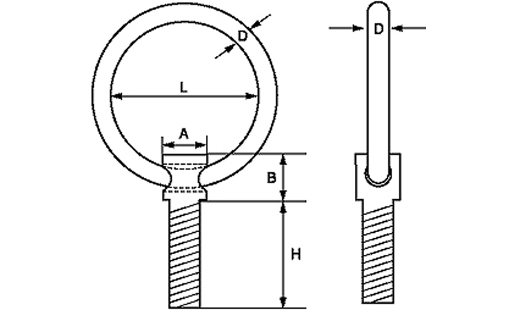ツバ付リングボルト(ミリ 25.0 6.0