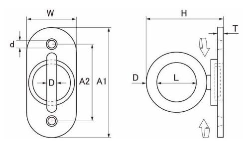 回転パッドアイ 5.0