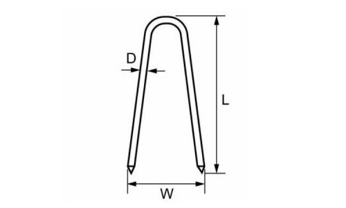 ロープ止め金具 U型 100.0 6.0