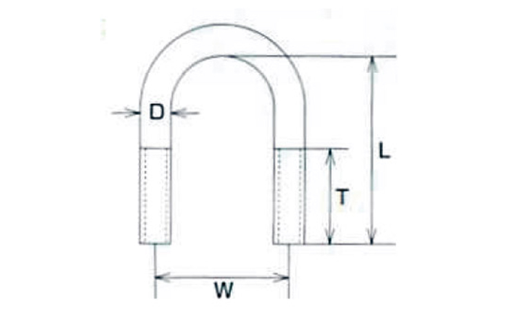 一般鋼管用 Uボルト(UK 8.0 6.0