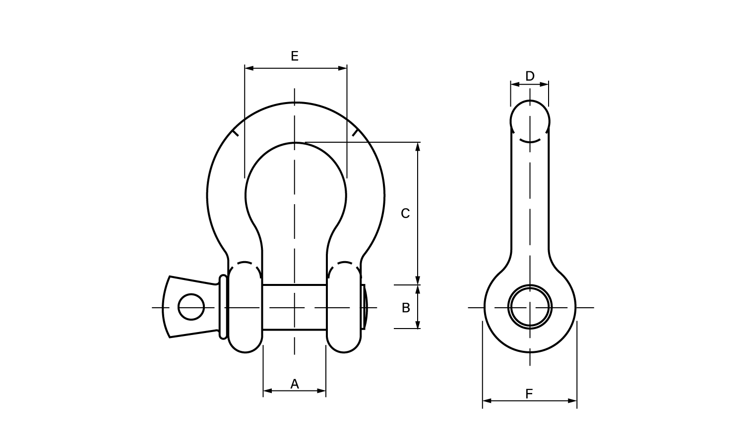 シャックル(ピン・バウタイプ