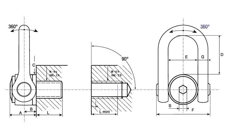 ダブルスイベルシャックル(並目