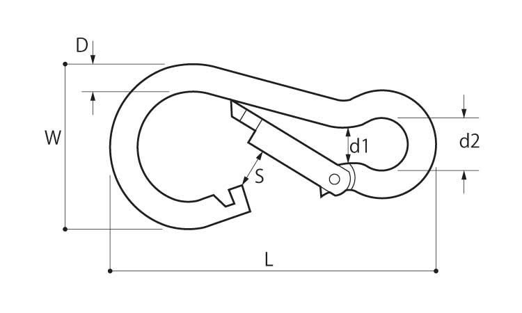 カラビナハーケンC型(ふじわら製