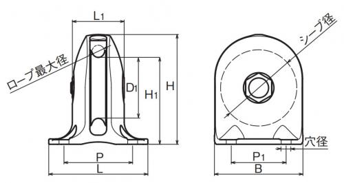 固定滑車(縦型1車TR/TRーB