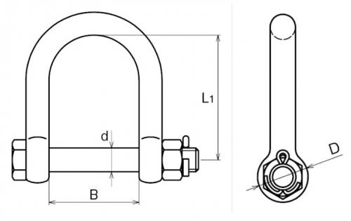 巾広ボルトシャックル