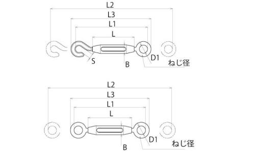救命いかだ用ターンバックル