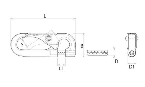 LKチェーンフックD型