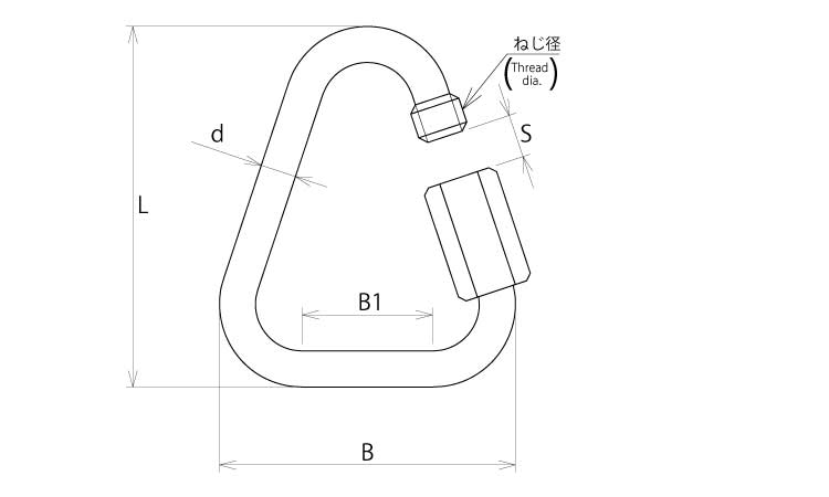 三角リングキャッチ(浅野金属製