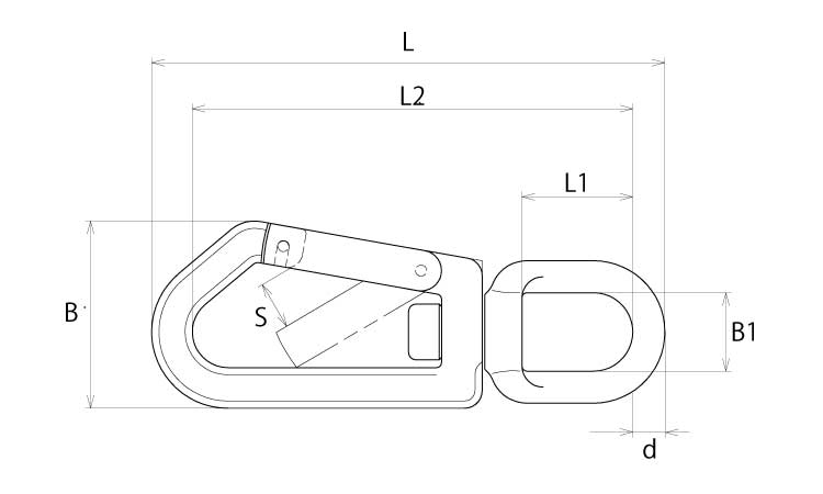 スイベルフック(浅野金属製