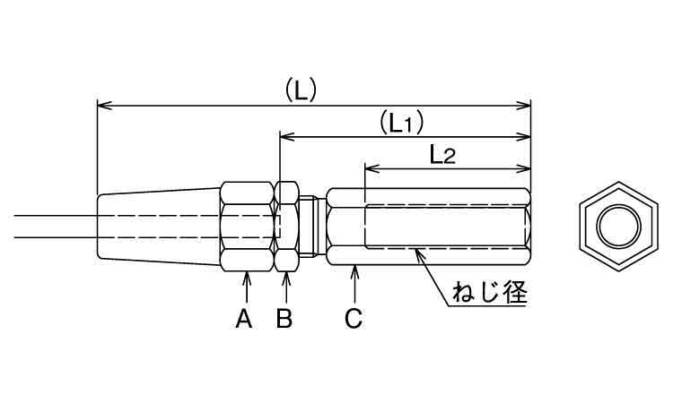 SLターミナルナット(右ねじ)