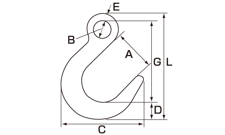 ファンドリーフック(ラッチなし)