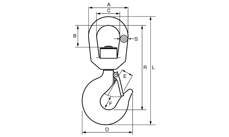 スイベルフックベアリング入り