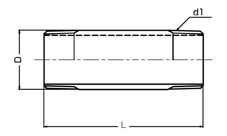 ねじ込み継手 両長ニップル(NL 50.0 6.0