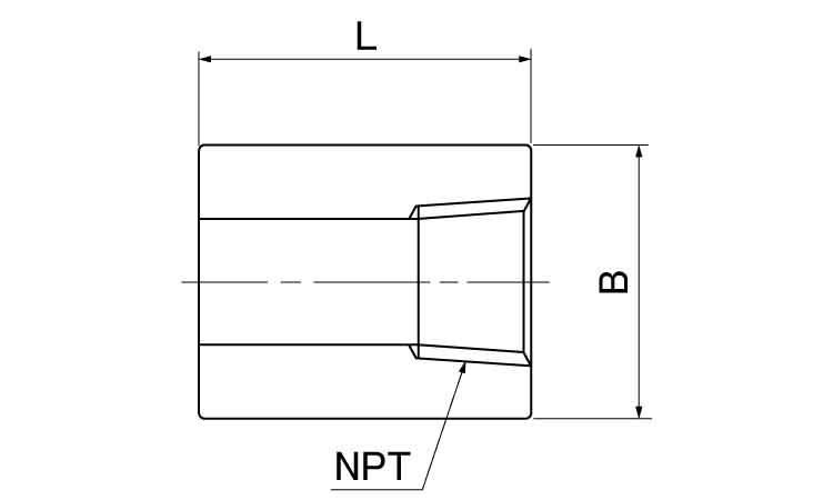 NPT ハーフソケットSCH80 8.0