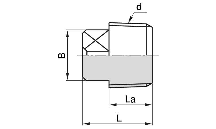 四角プラグ(NP 1/8