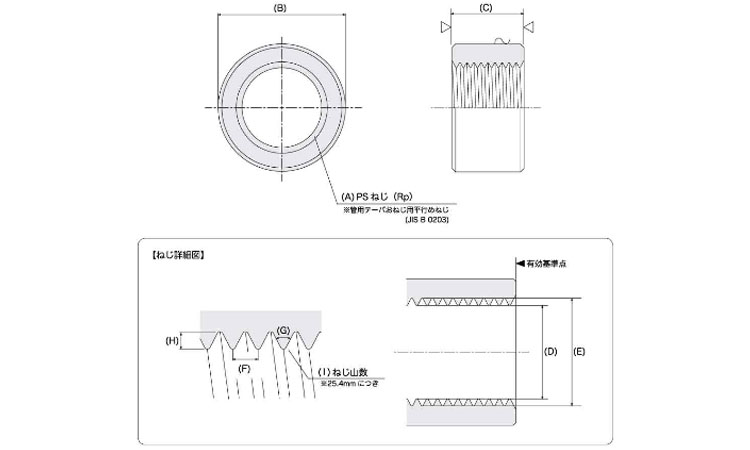 ハーフソケットストレート(PS) 8.0