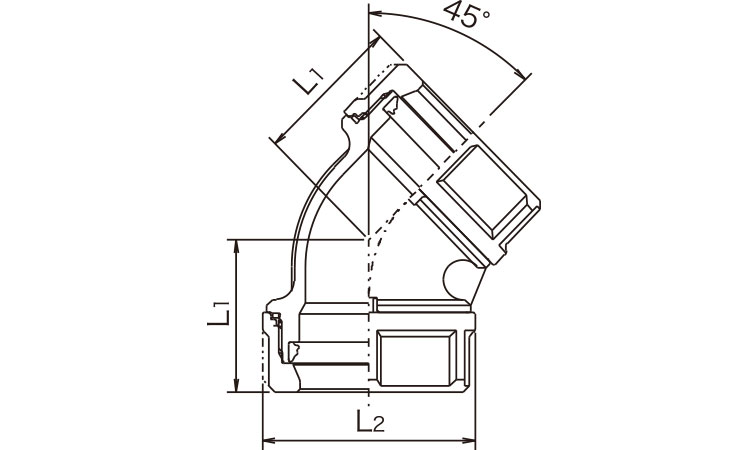 ON 45°エルボ(NJX45E