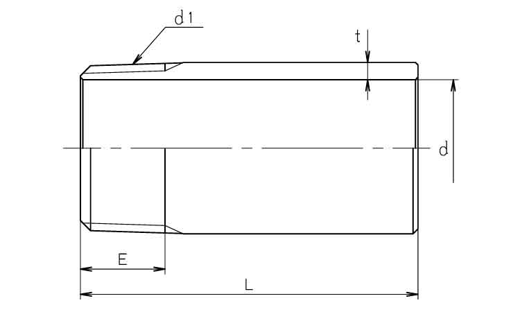 片長ニップル(PK125L 8.0