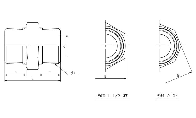 六角ニップル(PH(KITZ 6.0