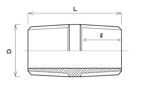 ナゴヤ 両長ニップル(NL 50.0 6.0
