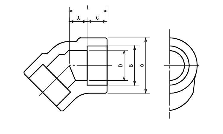 差込み 高圧45°エルボ S80 8.0