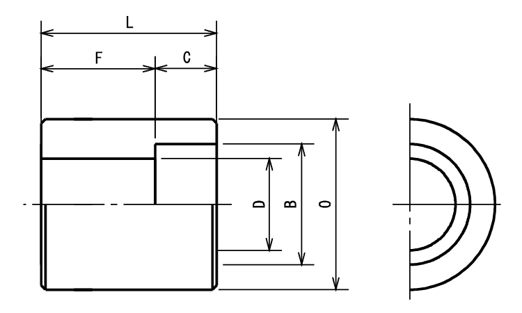 差込高圧ハーフカップリングS80 8.0