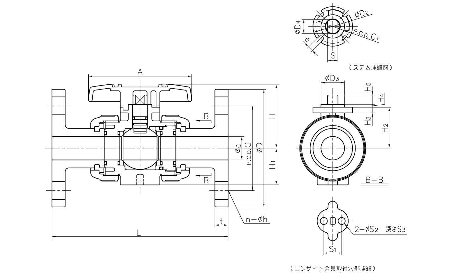 ボールバルブ21Α型 フランジ形