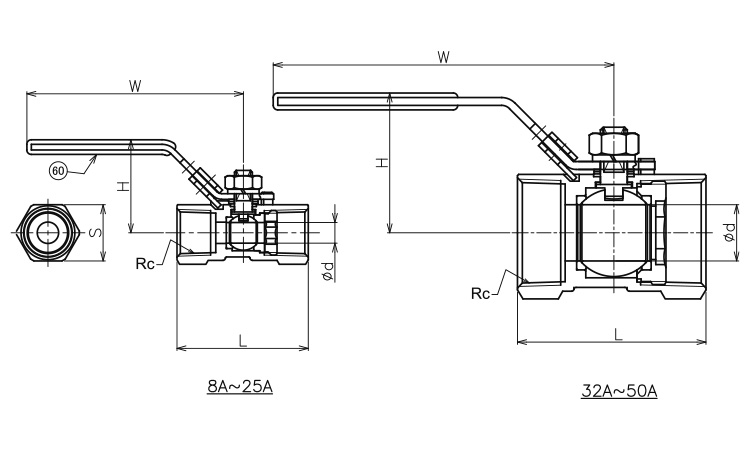 ボールバルブ CSR-PS2-L