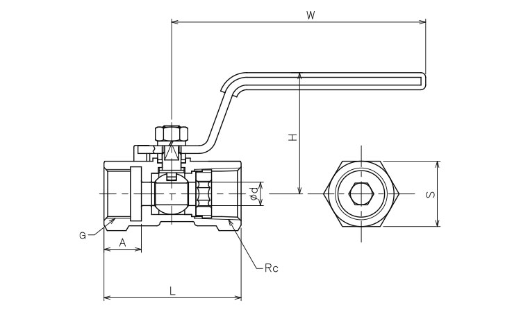 ボールバルブ CSG-P×GS2