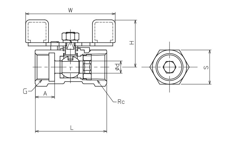 ボールバルブCSG-P×GS2T