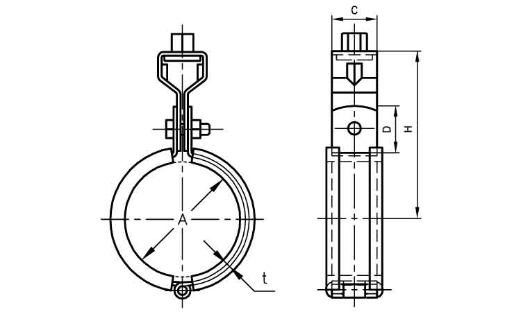 ステン防振吊タン付3Tゴム