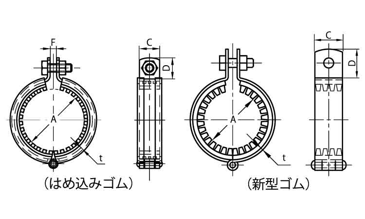 ステン防振吊バンド10Tゴム 1.5